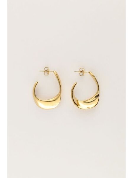 Earring hoops twist MJ12796 Gold