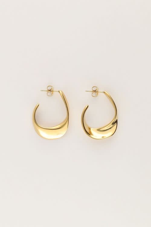Earring hoops twist MJ12796 Gold