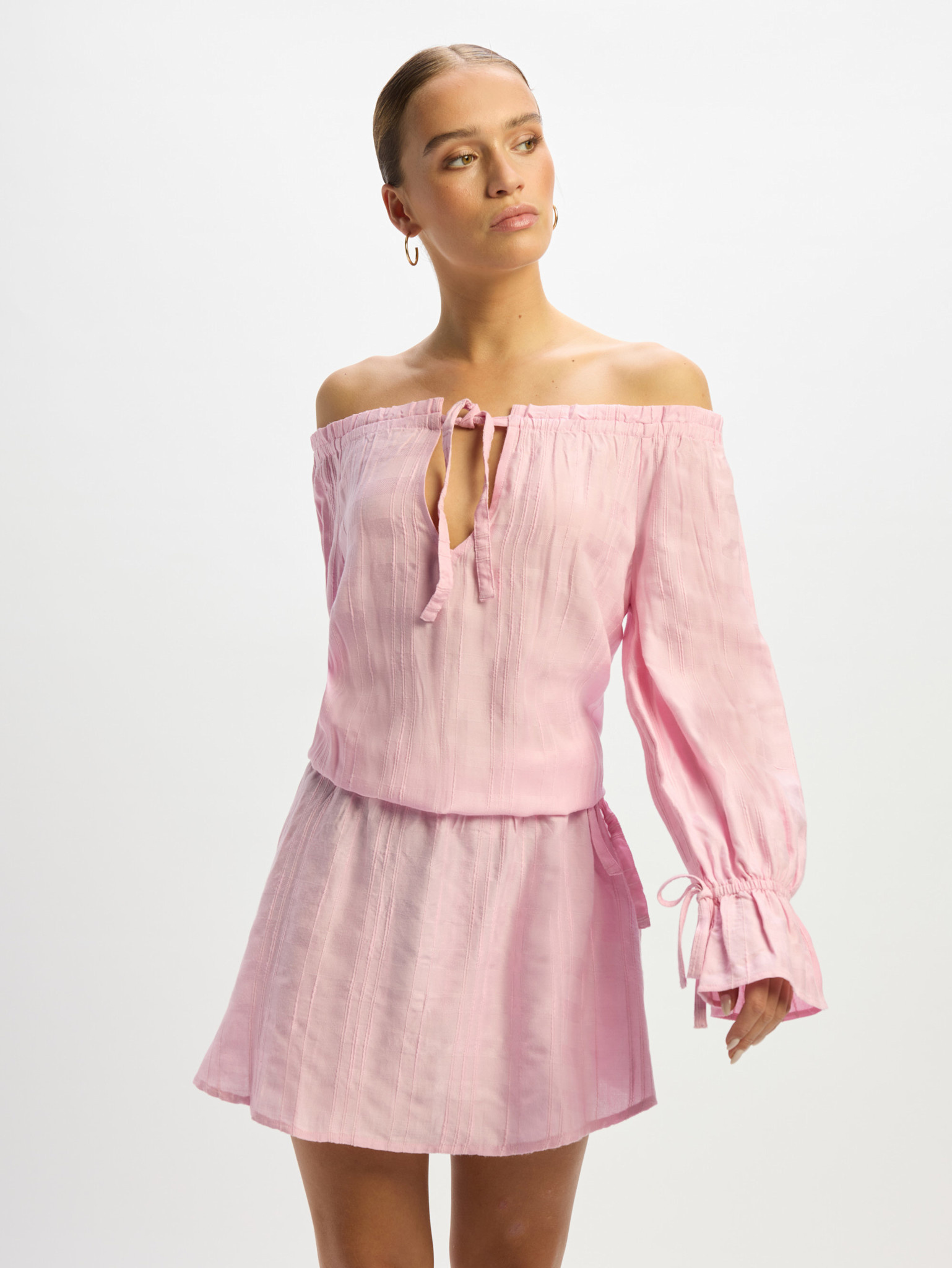 off shoulder dress CELIA R2503331662 soft pink