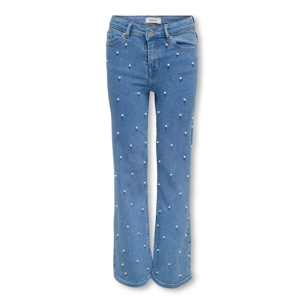 KIDS ONLY KOGJUICY WIDE PEARL DNM JEANS 15354111 Light Blue Denim PEARLS