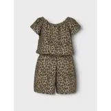 NMFVINAYA SS  PLAYSUIT 13218322 Black LEOPARD AOP