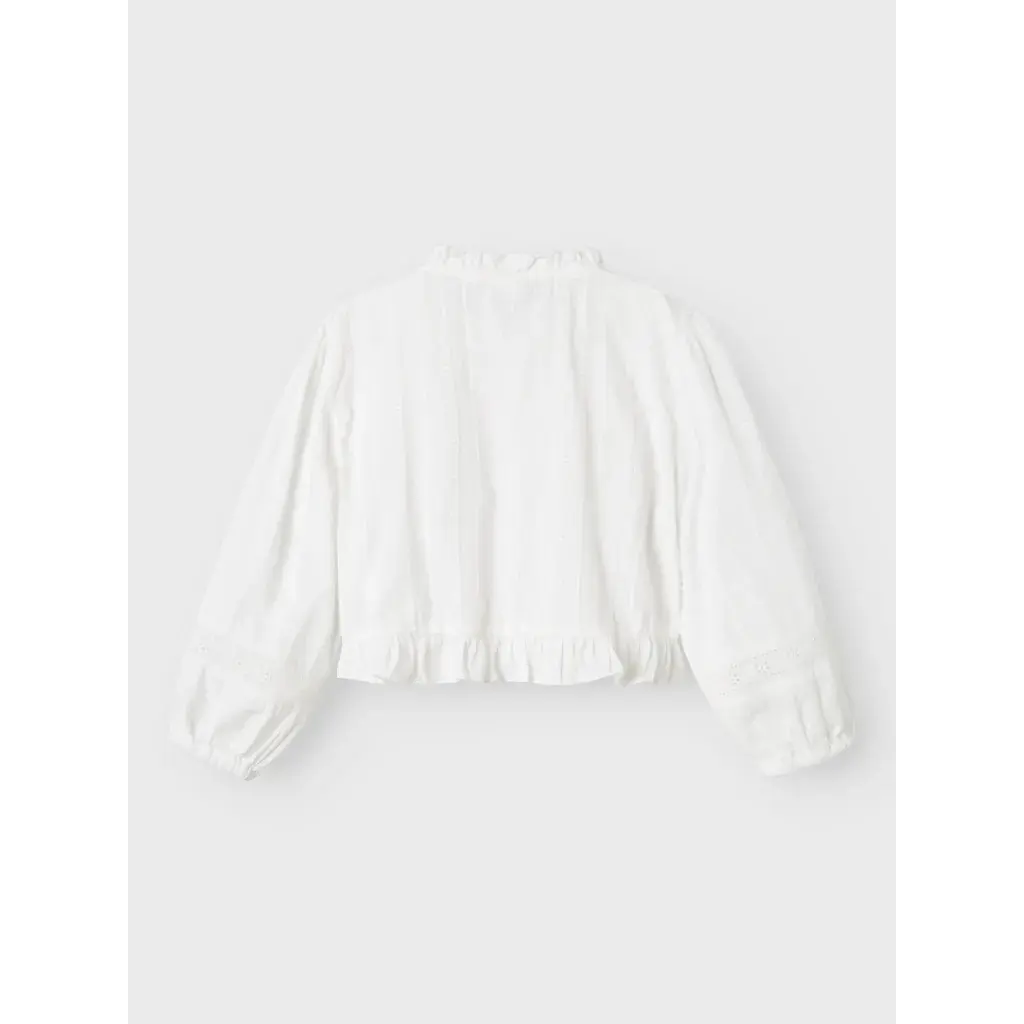 NMFHELLIA LS SHIRT 13242281 Bright White