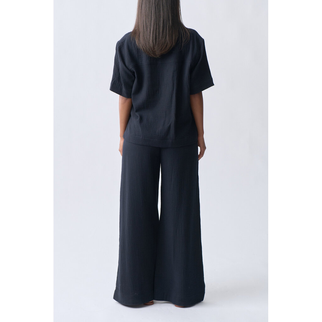 Gina Tricot Gauze trousers 22655 Black (9000)