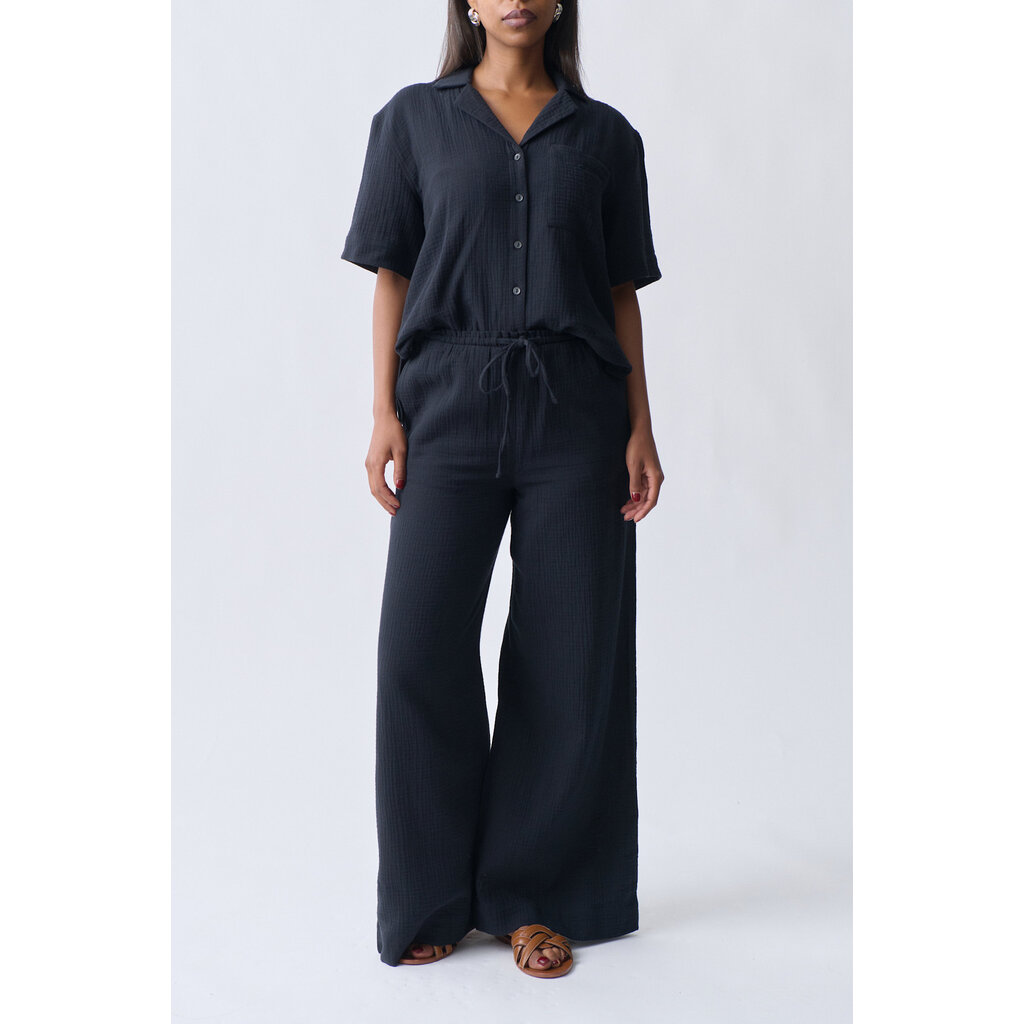 Gina Tricot Gauze trousers 22655 Black (9000)
