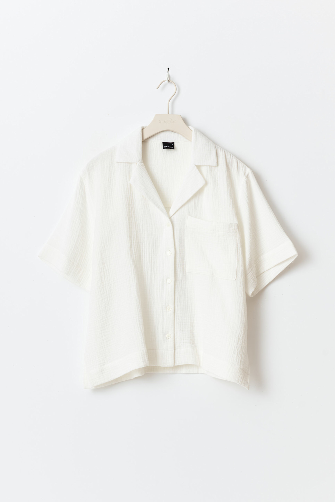 Gauze short sleeve shirt 25161 White (1000)