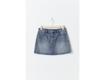 Short denim skirt 24568 Mid blue