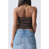 Short denim skirt 24568 Mid blue