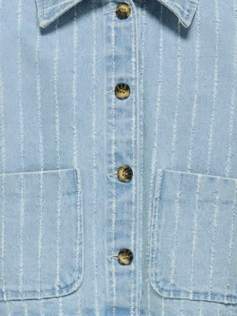 KOGLERIN LS POCKET STRIPE DNM JACKET 15359812 Light Blue