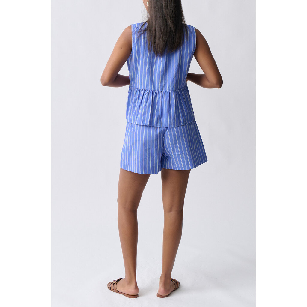 Gina Tricot Poplin shorts 22326 Blue/stripe