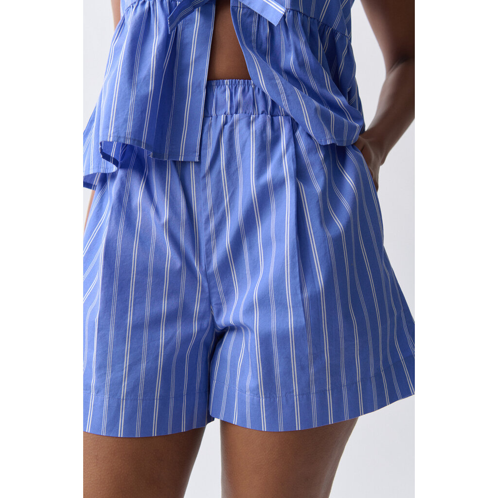 Gina Tricot Poplin shorts 22326 Blue/stripe