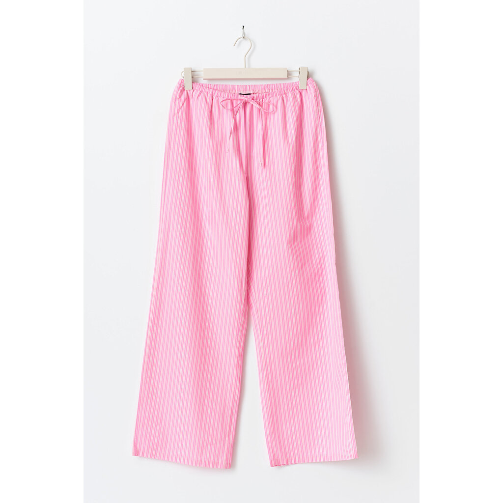 Gina Tricot Cotton poplin trousers 22719 Pink stripe