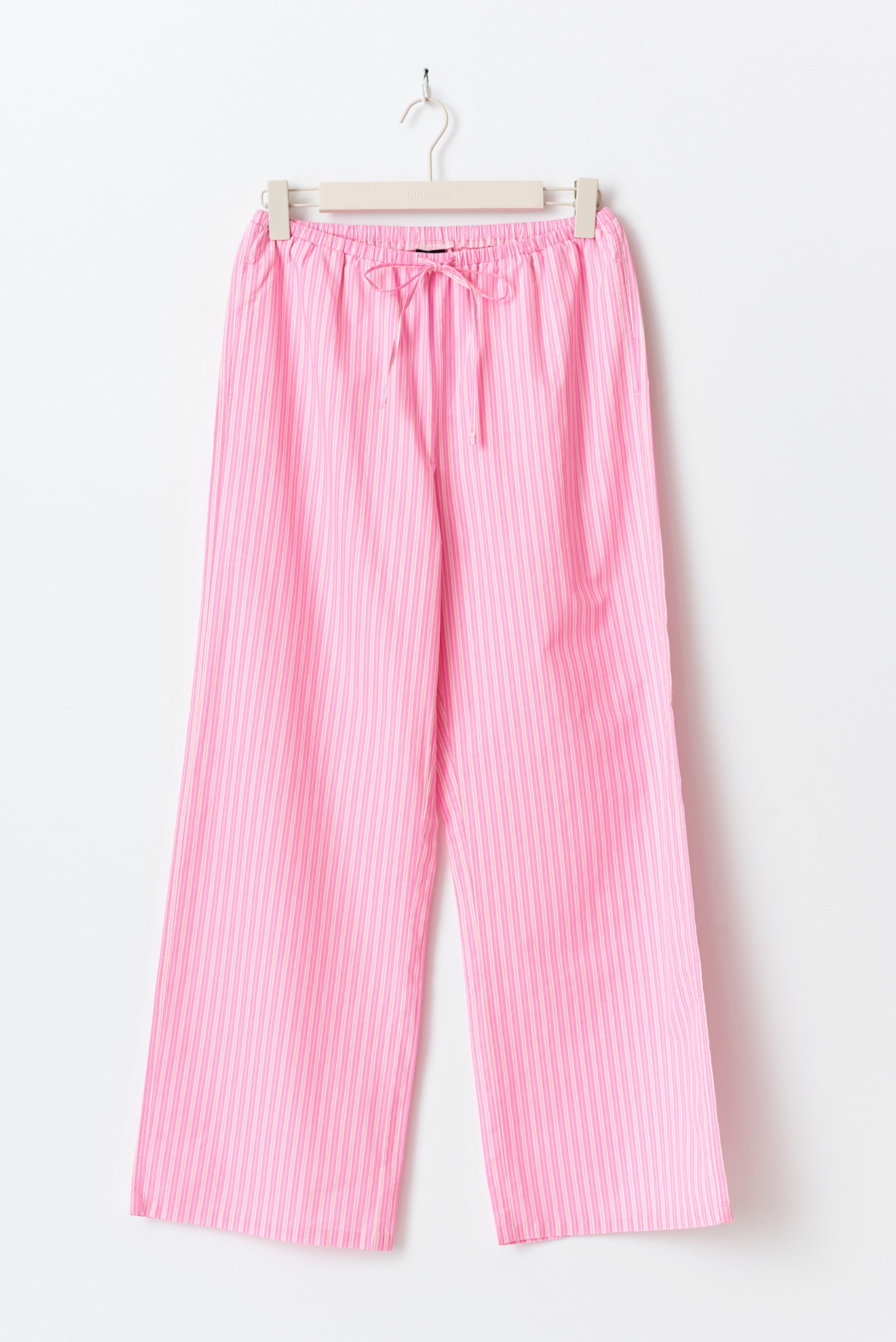 Cotton poplin trousers 22719 Pink stripe