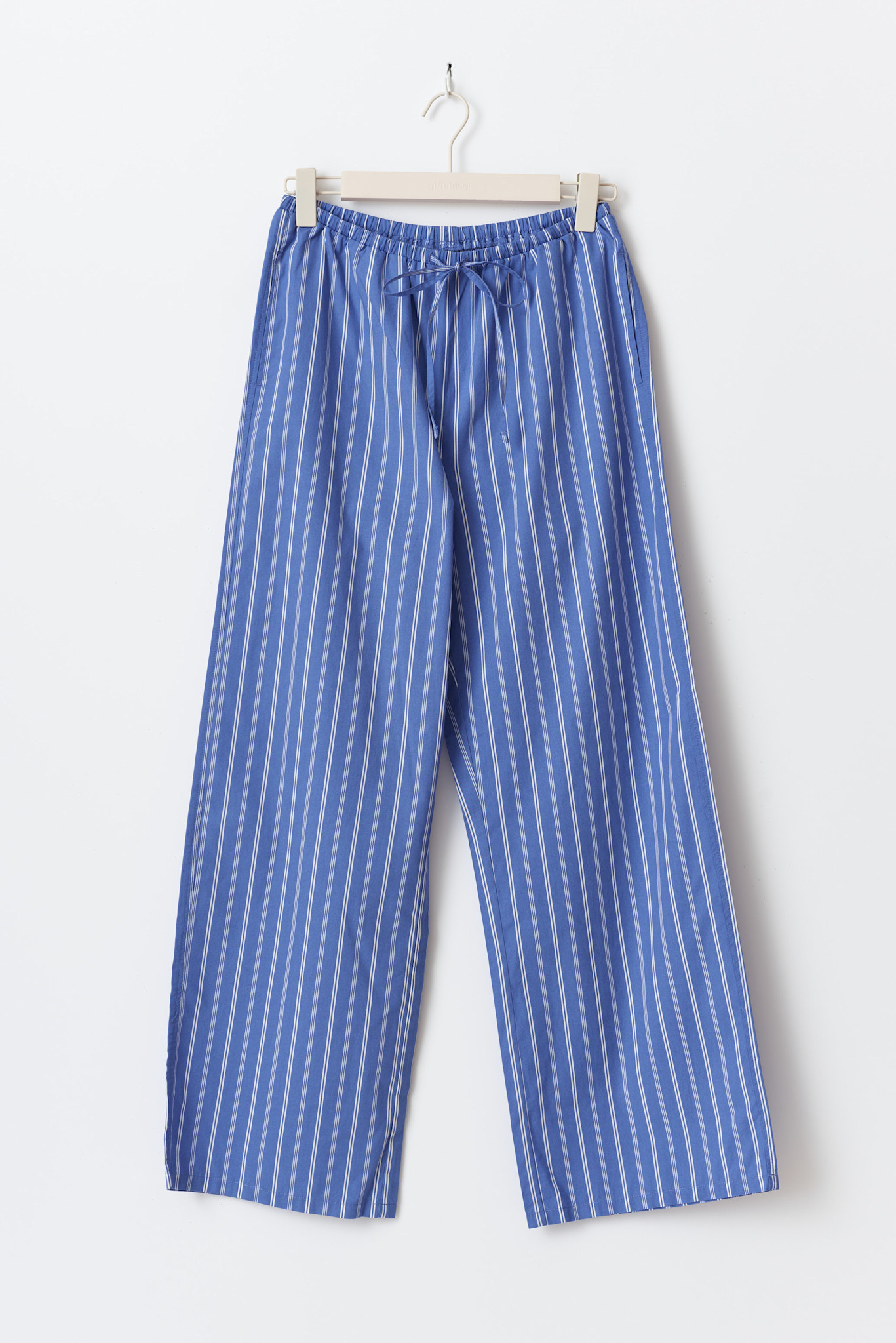Cotton poplin trousers 22719 Blue/stripe