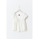 Front tie frill top 24764 Offwhite