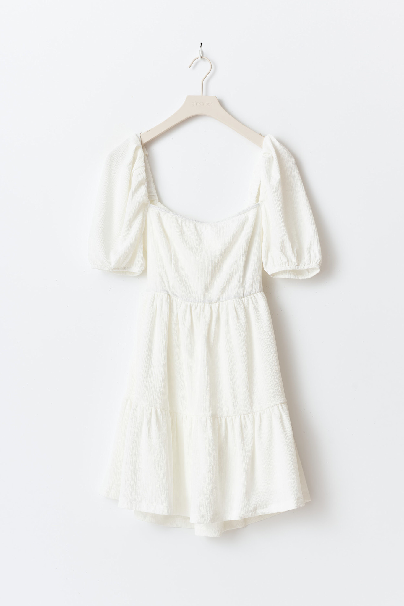 Tie back mini dress 24973 Offwhite