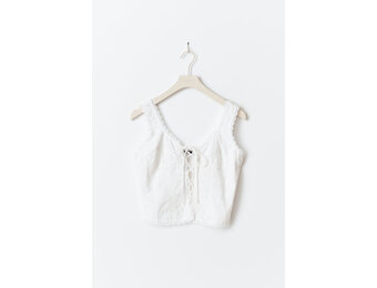 Broderie anglais top 25147 Offwhite