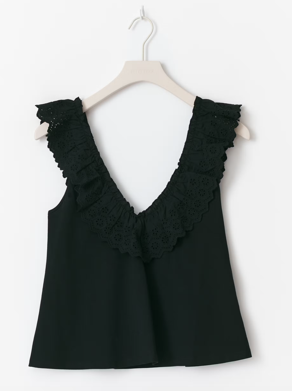 Broderie anglaise singlet 24953 Black (9000)