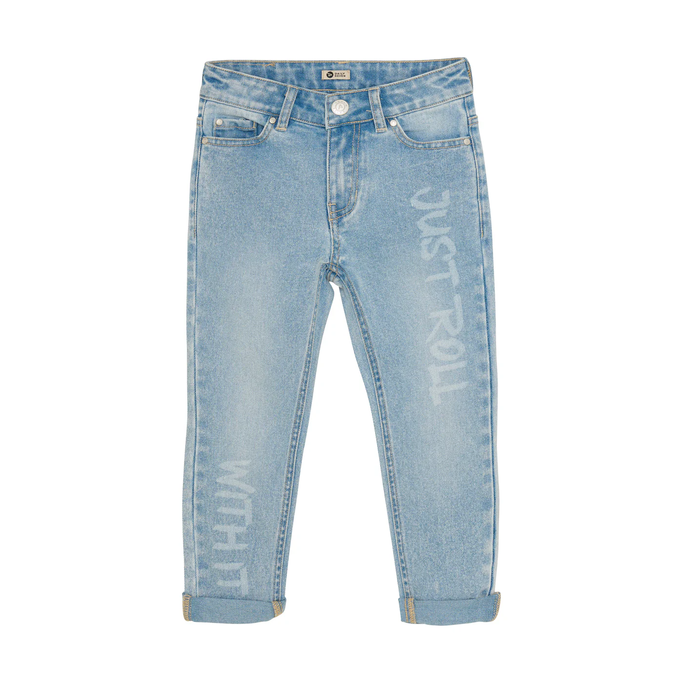 2600  Straight Printed Jeans 920097 Medium Denim
