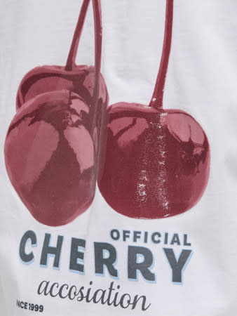KOGCARRIE LIFE S/S OVZ CHERRY TOP JRS 15351709 Bright White Cherry