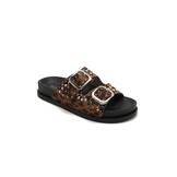 Slippers studs platform - leopard