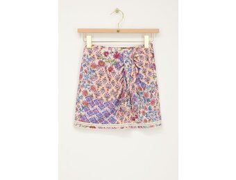 Multicolor skirt with beads MJ12489 Blue