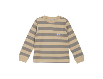 T-shirt Longsleeve Stripe 920190 2227 Latte Sand