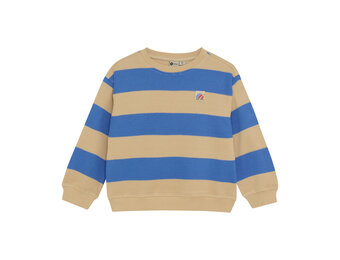 Oversized Sweater Big Stripe 920179 7992 Dusty Kobalt