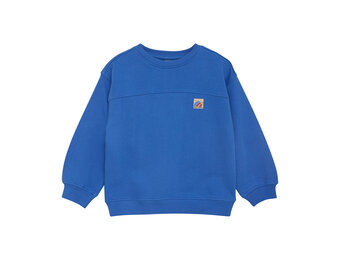 Oversized Sweater Textprint 920176 7992 Dusty Kobalt