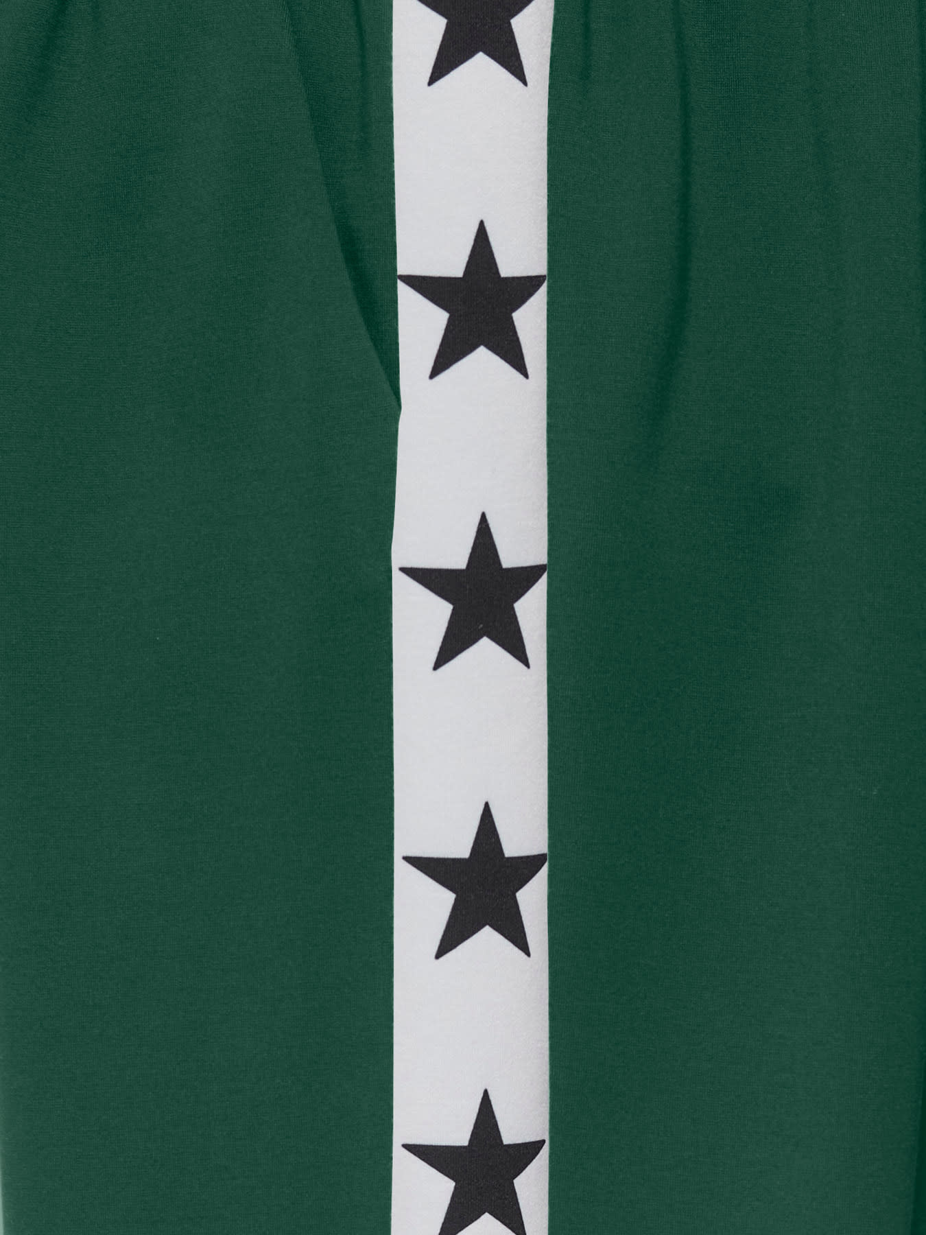 KOGPOPTRASH WIDE PANT 15354955 Pineneedle White Panel/Black Stars