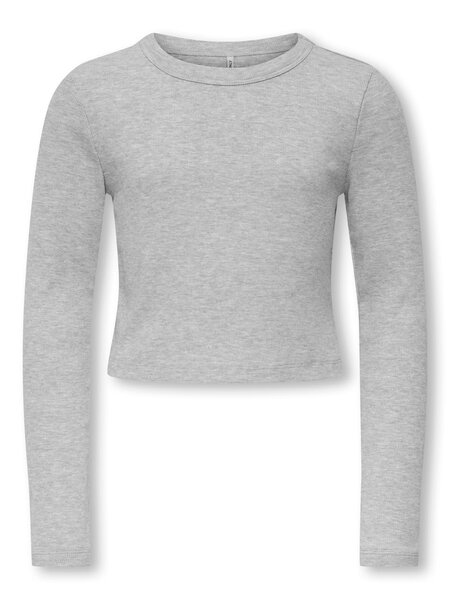 KIDS ONLY KOGBINA LIFE L/S O-NECK TOP JRS 15356857 Light Grey Melange