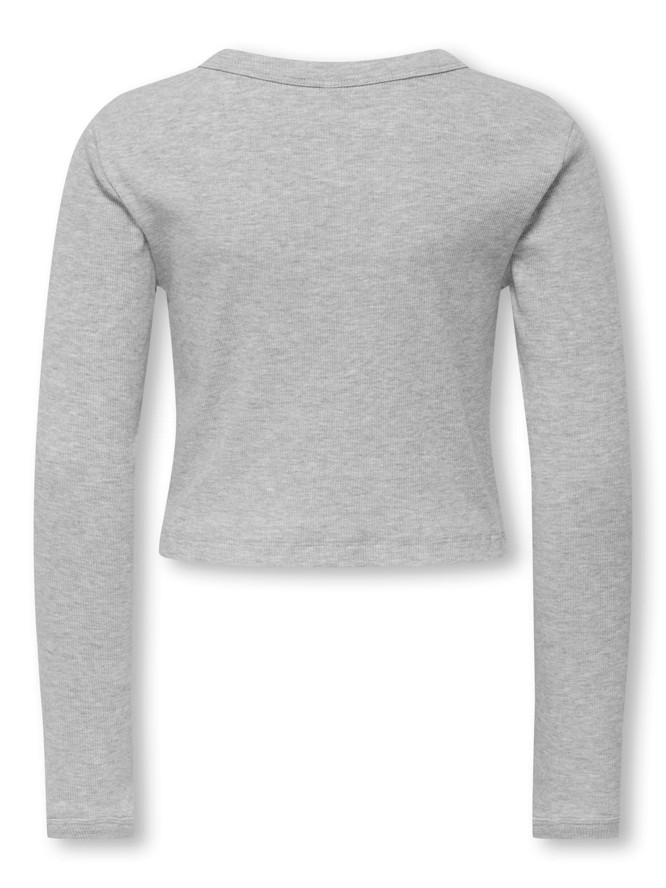 KOGBINA LIFE L/S O-NECK TOP JRS 15356857 Light Grey Melange