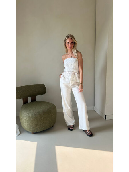 Linnen pantalon - white melee