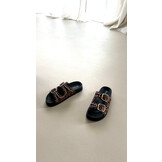 Slippers studs platform - leopard