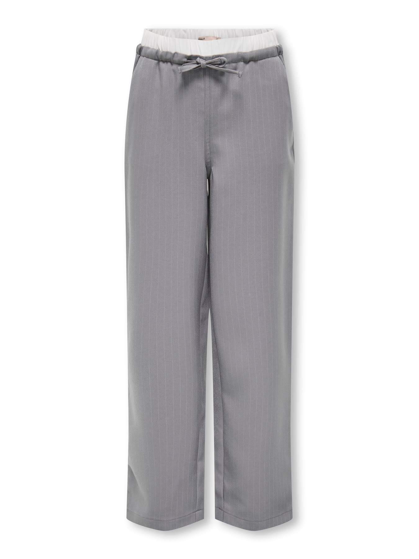 KOGMILEY LIFE PINSTR. BOXER STR PANT PNT 15361363 Medium Grey Melange Boxer White