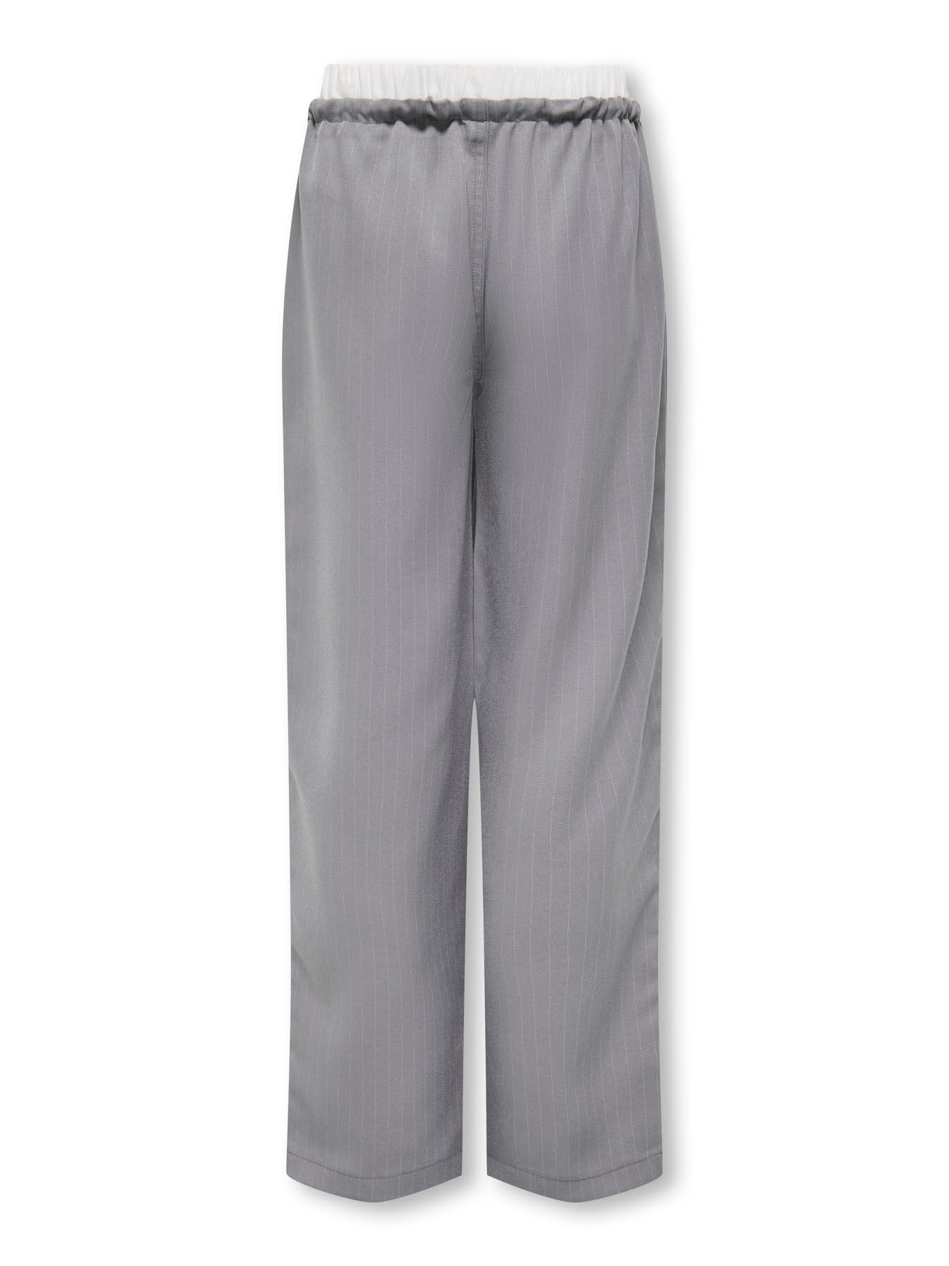 KOGMILEY LIFE PINSTR. BOXER STR PANT PNT 15361363 Medium Grey Melange Boxer White