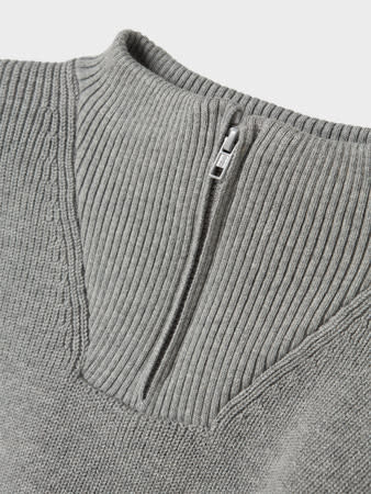 NMMNESOLLE LS KNIT 13247088 Grey Melange
