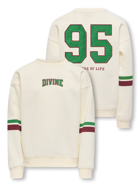 KIDS ONLY KOGHELLA LIFE LS O-NECK LOOSE PRINT SWT 15357835 Antique White Number