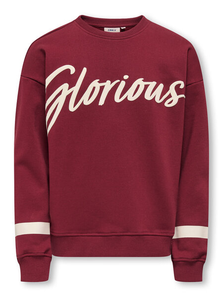 KIDS ONLY KOGHELLA LIFE LS O-NECK LOOSE PRINT SWT 15357835 Cabernet Glorious