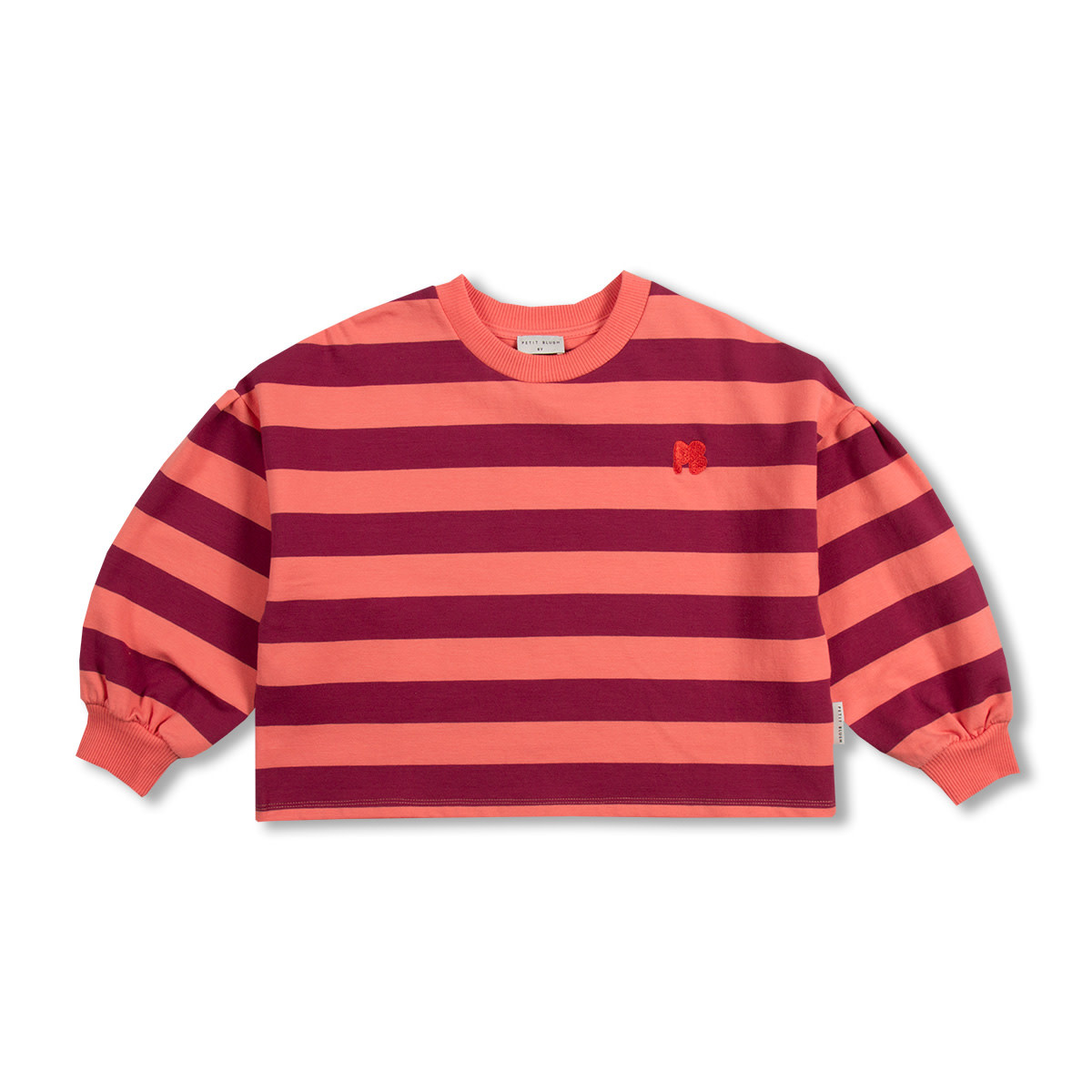 Sweater Stripe AW25-109 Peach/Bordeaux