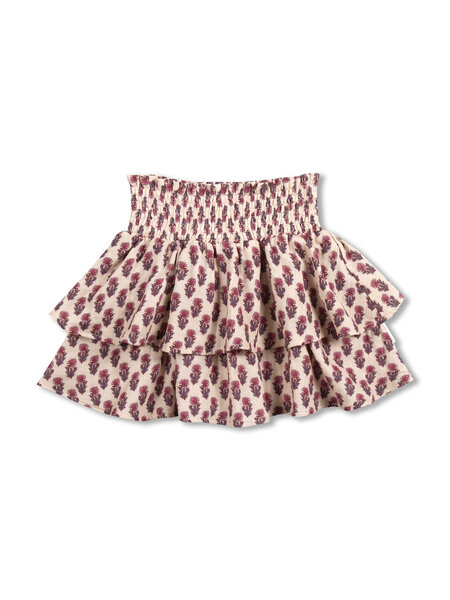 PETIT BLUSH Mini Smock Skirt AW25-501 Paisley Flower AOP