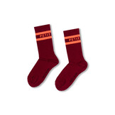 Sport Socks AW25-022 Bordeaux/Orange