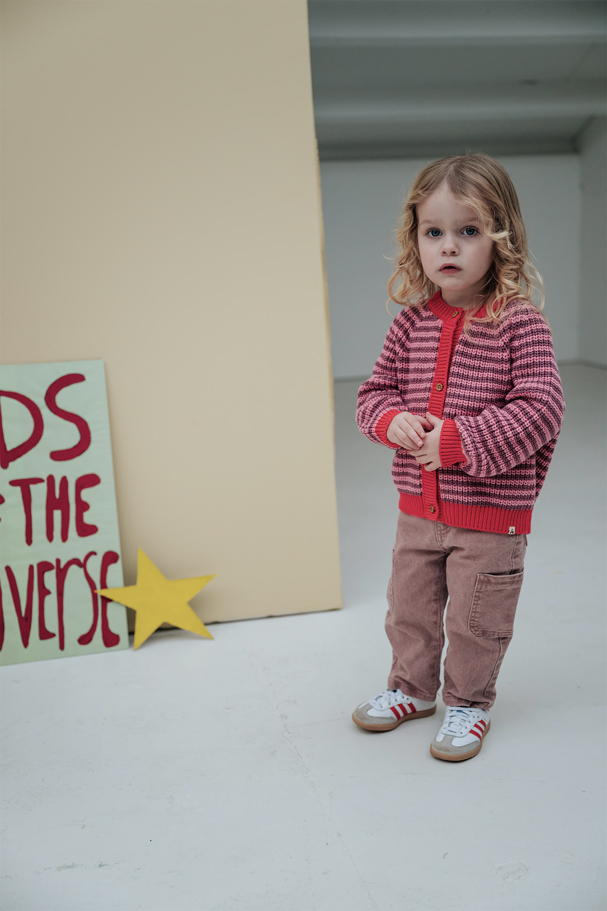 Miles knitted cardigan D508-0324 Bittersweet