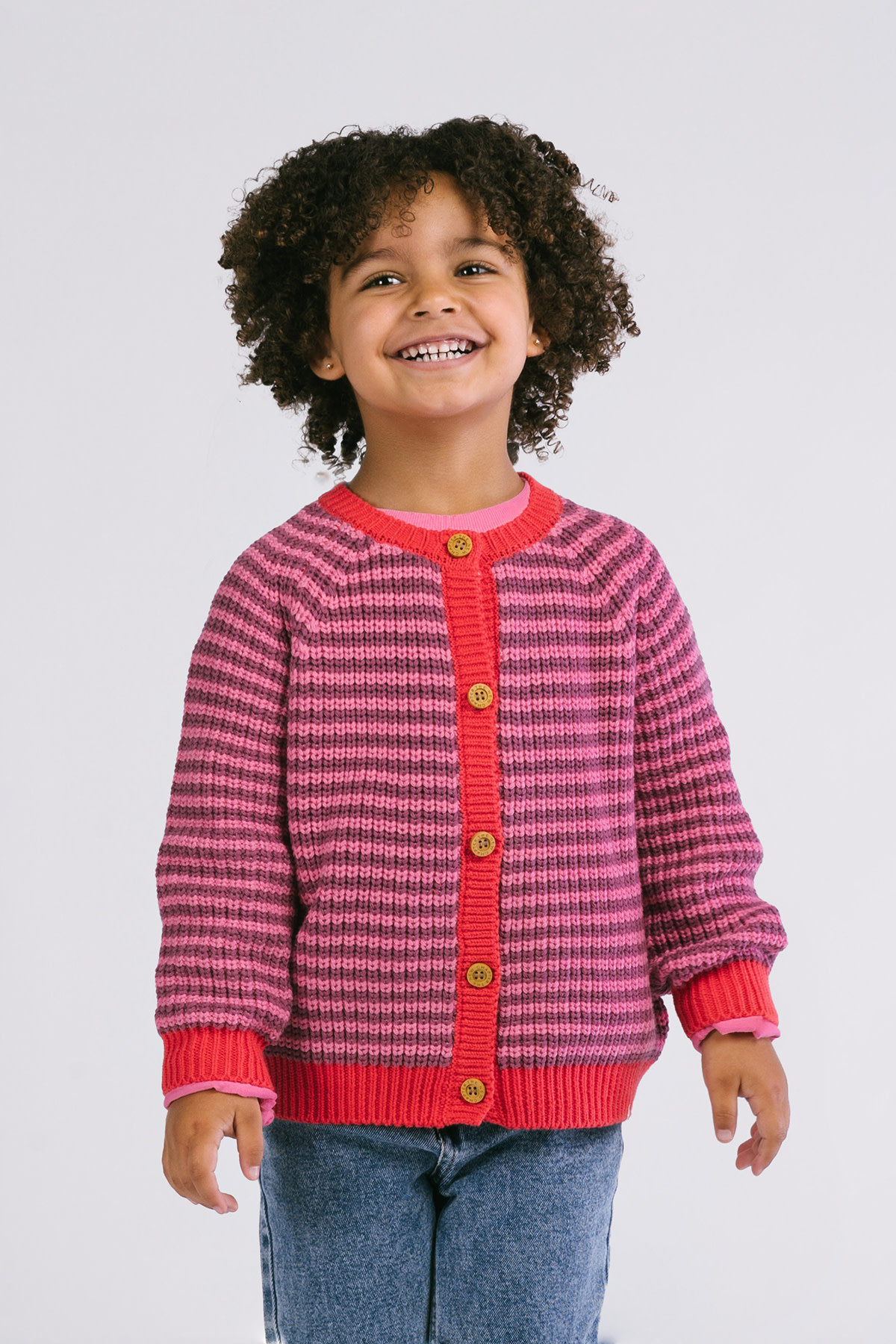 Miles knitted cardigan D508-0324 Bittersweet