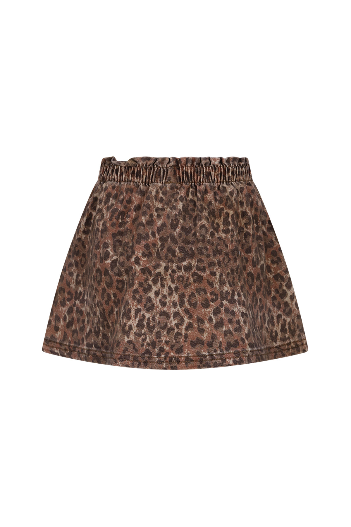 Rosie denim leopard skirt DNOOS-5720-927