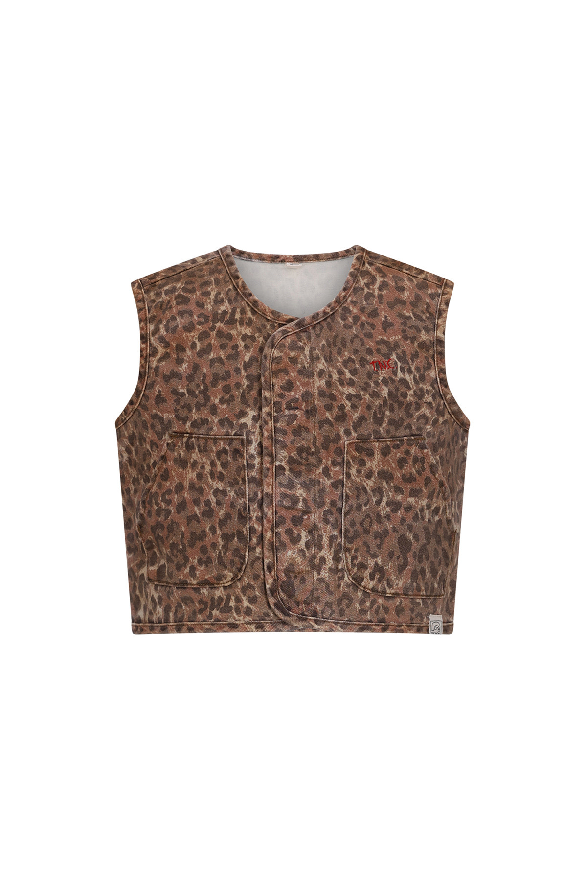 Claes denim leoprd gilet DNOOS-0211-927
