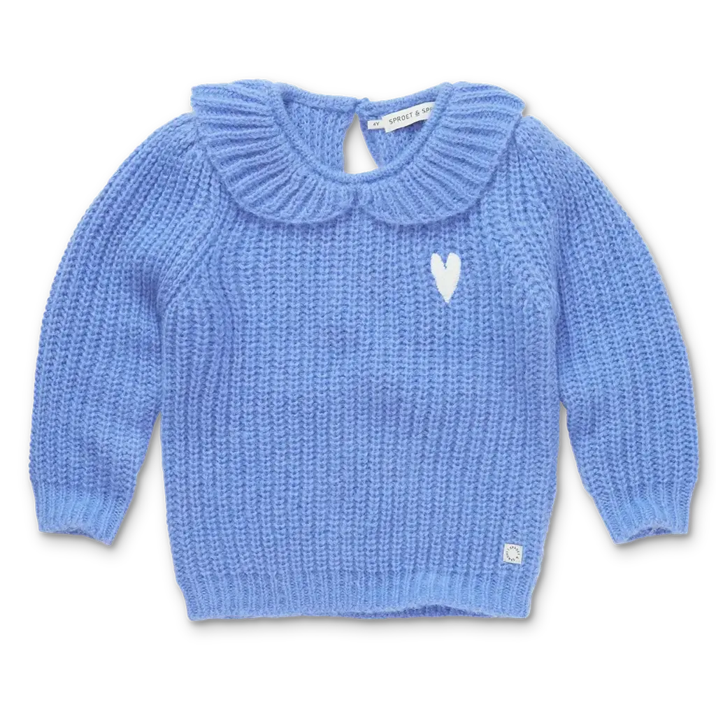 Sweater peter pan collar  W25-1955 Ultramarine