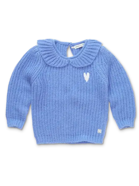 Sweater peter pan collar  W25-1955 Ultramarine