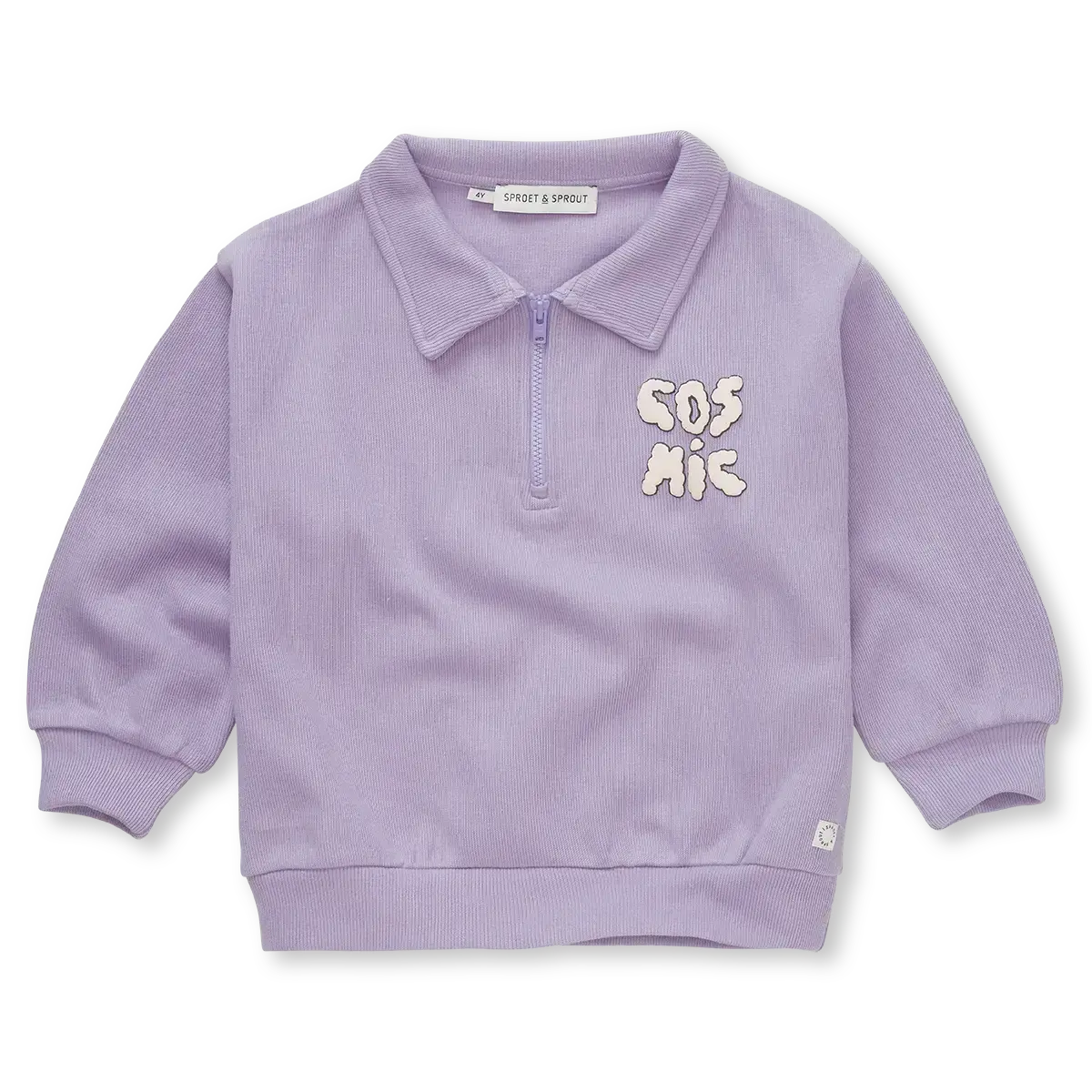 Zip collar sweatshirt W25-1922 Lavender