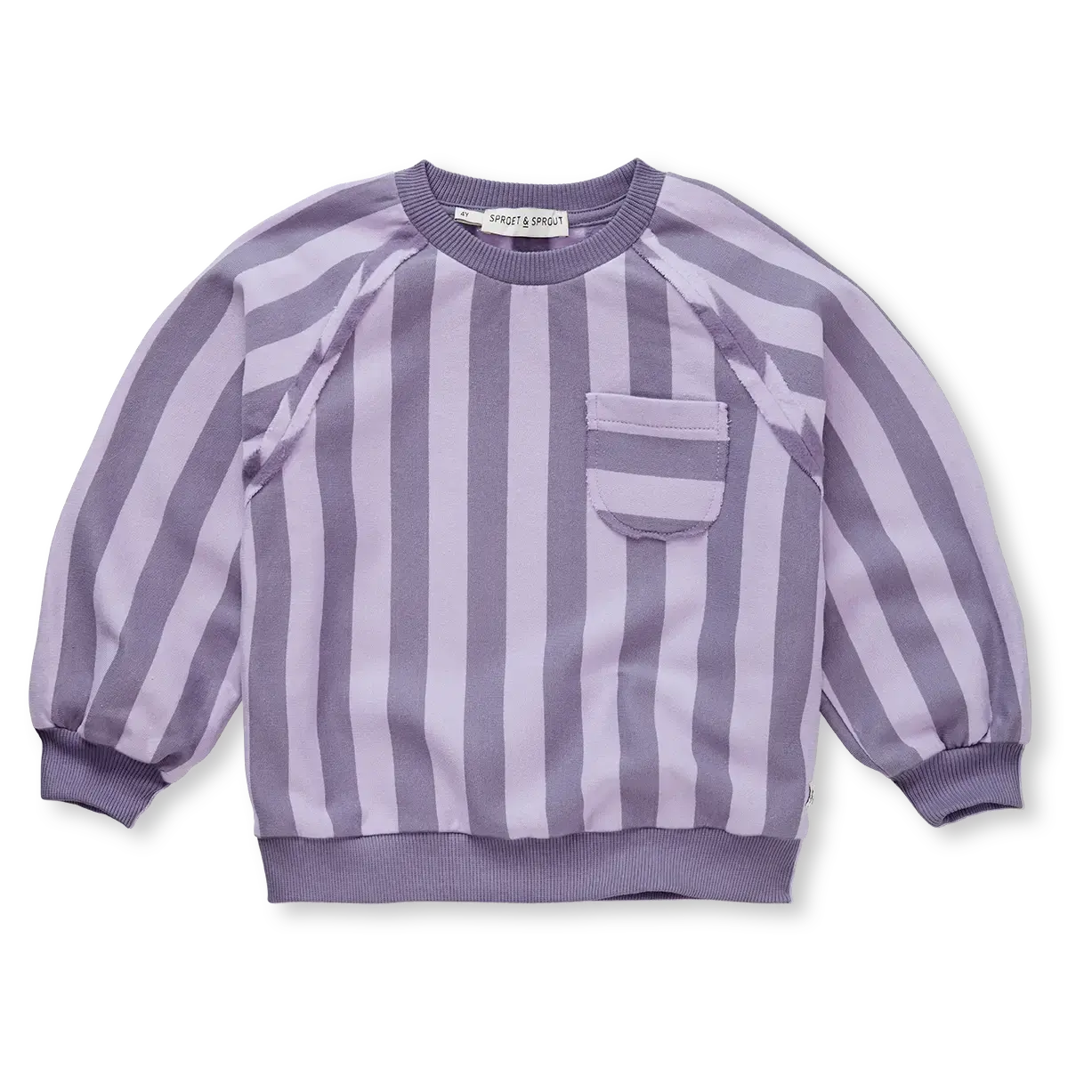 Raglan sweatshirt stripes W25-1944 Lavender