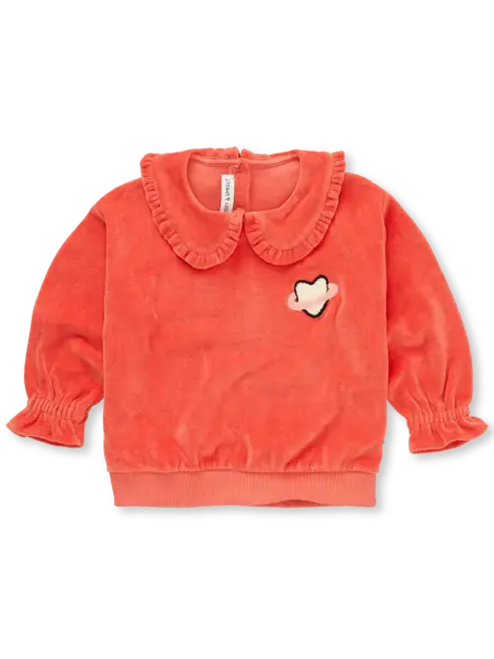 Sweatshirt velvet ruffle collar W25-1917 Grenadine
